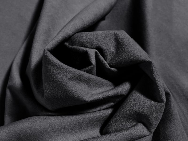 画像5: 【72cm×5M単位】貼るスエード(シールタイプ) 最上級 人工皮革 生地 日本製 【黒〜ダークグレー 伸縮性 薄手】(アウトレット) (5)