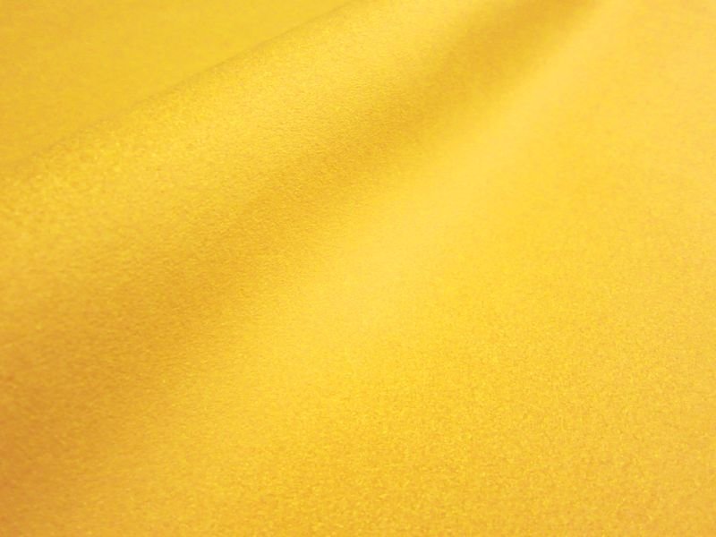 画像2: 【142×50cm単位】最上級 スエード調生地 人工皮革 日本製 【黄色（ひまわり色）】（アウトレット） (2)