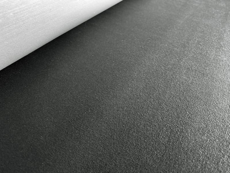 画像2: 【135×50cm単位】最上級 スエード調生地 人工皮革 日本製 【グレーブラック（白布の裏張りあり）】（アウトレット） (2)