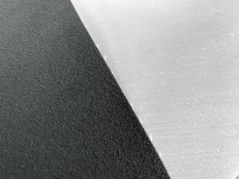 画像4: 【135×50cm単位】最上級 スエード調生地 人工皮革 日本製 【グレーブラック（白布の裏張りあり）】（アウトレット） (4)