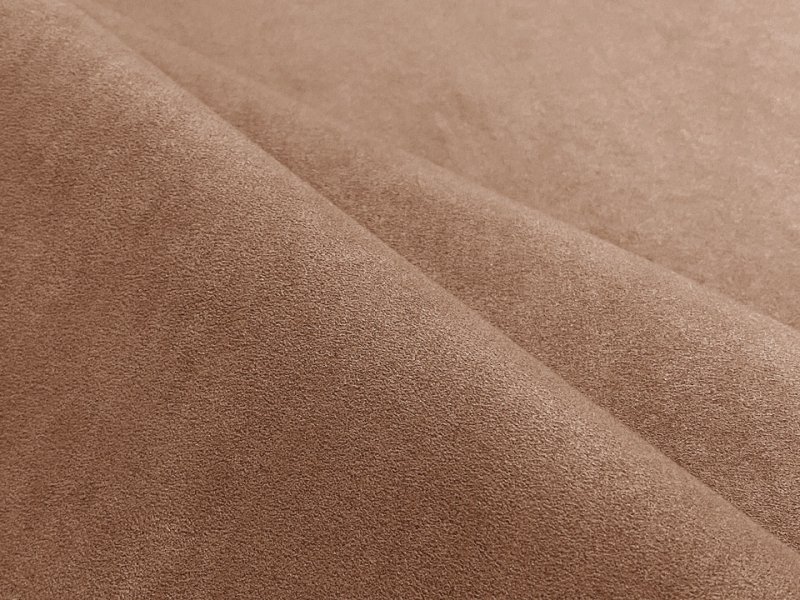 画像3: 【155×50cm単位】最上級 スエード調生地 人工皮革 日本製 【ライトブラウン 伸縮性 やや薄手】（アウトレット） (3)