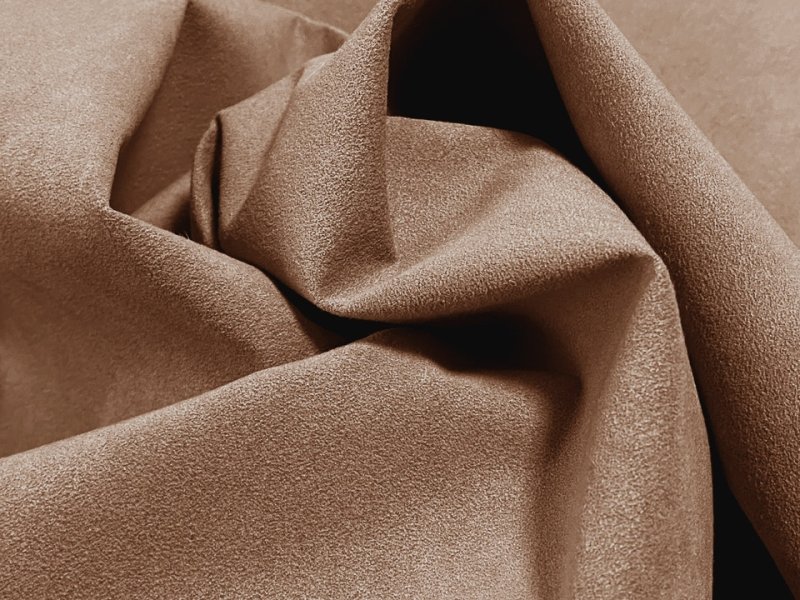 画像6: 【155×50cm単位】最上級 スエード調生地 人工皮革 日本製 【ライトブラウン 伸縮性 やや薄手】（アウトレット） (6)