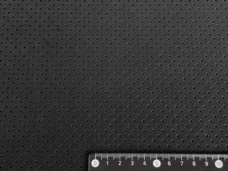 画像3: 【140×50cm単位】最上級 スエード調生地 人工皮革 日本製 【パンチング 黒〜ダークグレー(黒の裏張あり)】(アウトレット) (3)