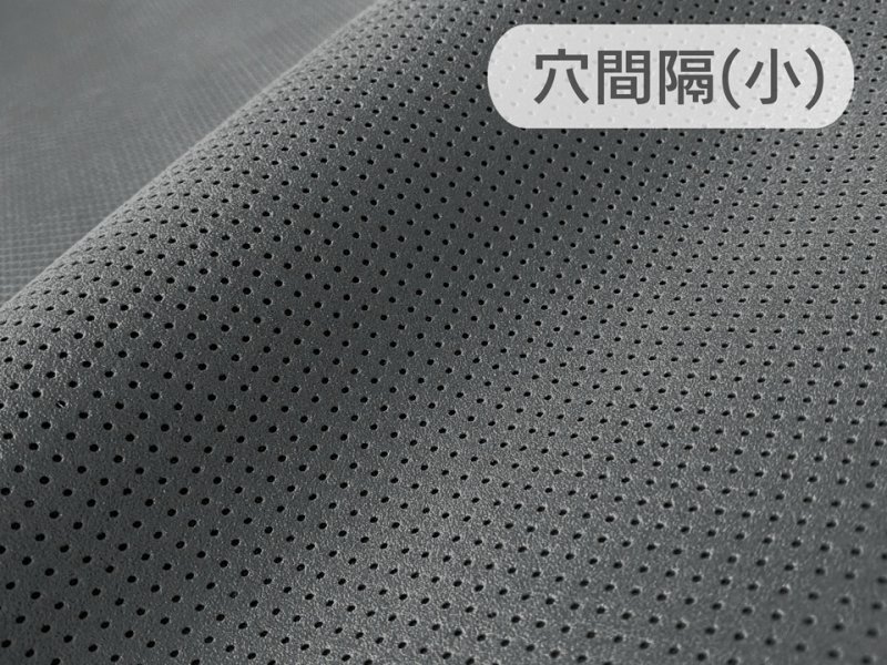画像1: 【140×50cm単位】最上級 スエード調生地 人工皮革 日本製 【パンチング 濃グレー（グレー系の裏張あり）穴間隔5mm】（アウトレット） (1)