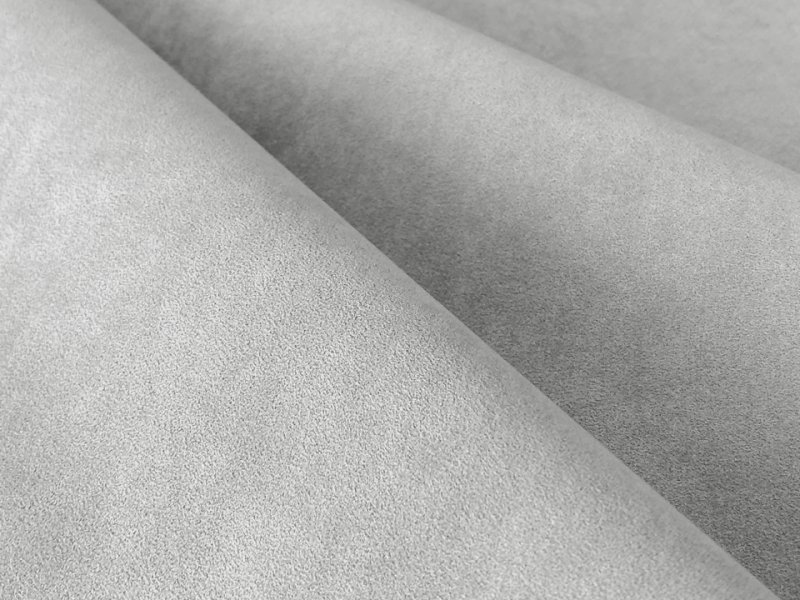 画像2: 【155×50cm単位】最上級 スエード調生地 人工皮革 日本製 【薄グレー 伸縮性 やや薄手】（アウトレット） (2)
