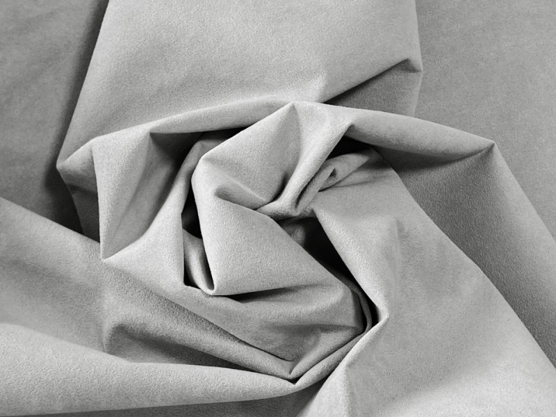 画像5: 【155×50cm単位】最上級 スエード調生地 人工皮革 日本製 【薄グレー 伸縮性 やや薄手】（アウトレット） (5)