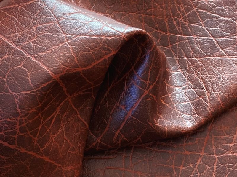 画像5: 合皮レザー生地【ニューアンティーク 難燃 レッドブラウン】 (5)