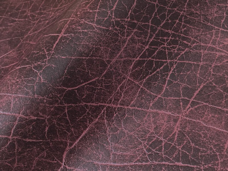 画像2: 合皮レザー生地【ニューアンティーク 難燃 ダークレッド】 (2)