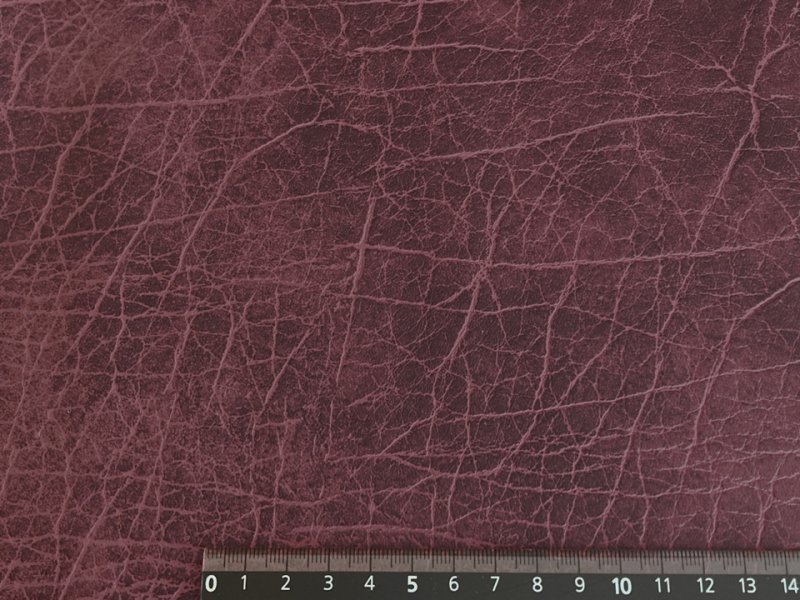 画像4: 合皮レザー生地【ニューアンティーク 難燃 ダークレッド】 (4)