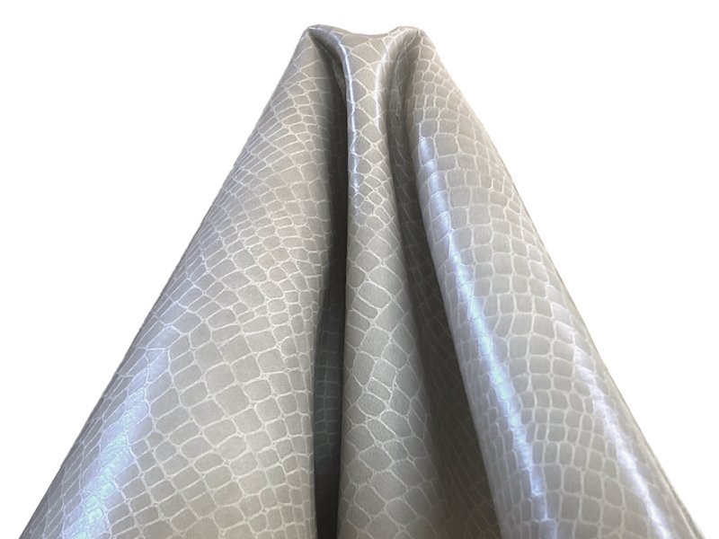 画像6: ワニ革 合皮レザー生地【ベーシック ソフト ライトグレー】 (6)