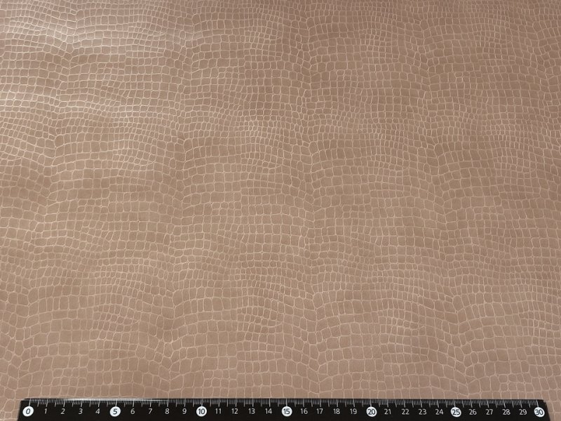 画像5: ワニ革 合皮レザー生地【ベーシック ソフト 薄茶】 (5)