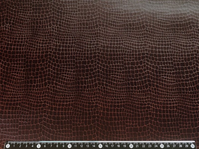 画像6: ワニ革 合皮レザー生地【ベーシック ソフト こげ茶】 (6)