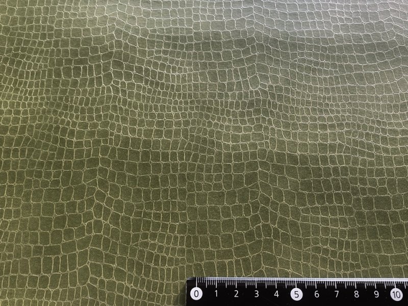 画像4: ワニ革 合皮レザー生地【ベーシック ソフト 緑】 (4)