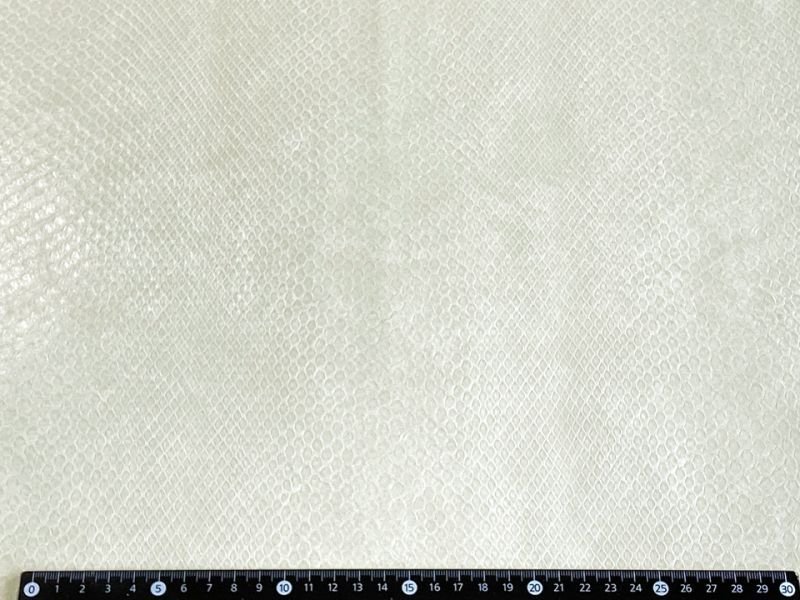 画像8: ヘビ革 合皮レザー生地【ベーシックスネーク オフ白】 (8)