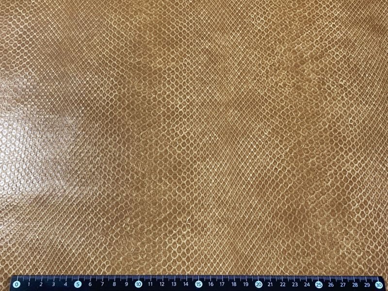 画像8: ヘビ革 合皮レザー生地【ベーシックスネーク 茶】 (8)