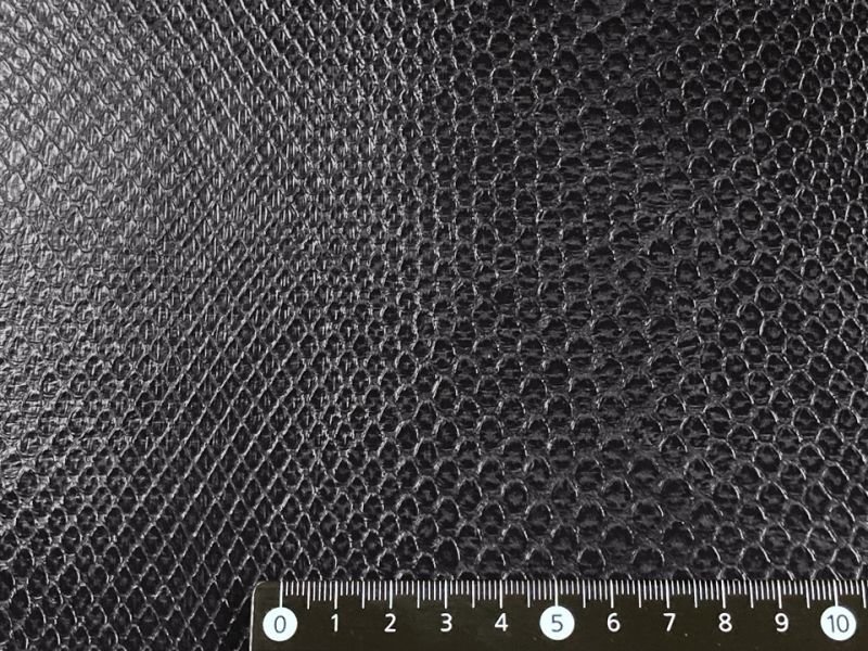 画像7: ヘビ革 合皮レザー生地【ベーシックスネーク 黒】 (7)
