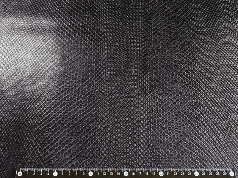 画像8: ヘビ革 合皮レザー生地【ベーシックスネーク 黒】 (8)