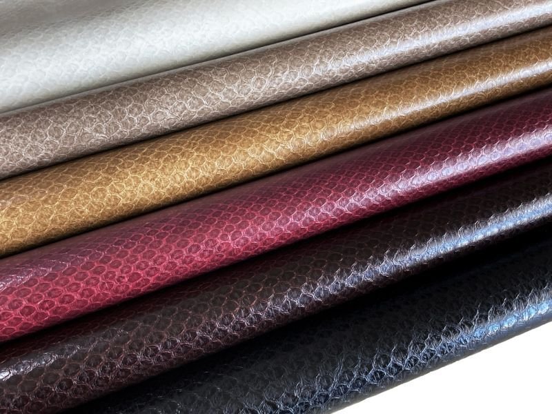 画像9: ヘビ革 合皮レザー生地【ベーシックスネーク オフ白】 (9)