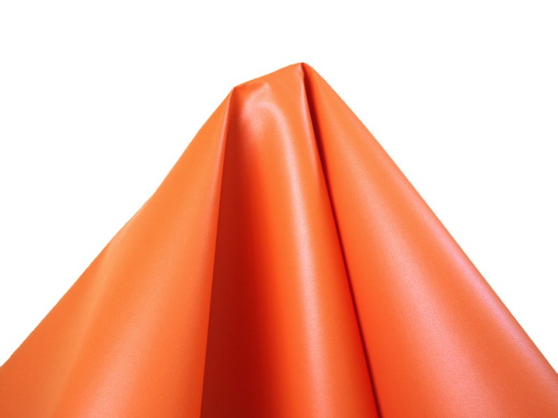 画像4: 合皮レザー生地【薄手 オレンジ ツヤなし】 (4)