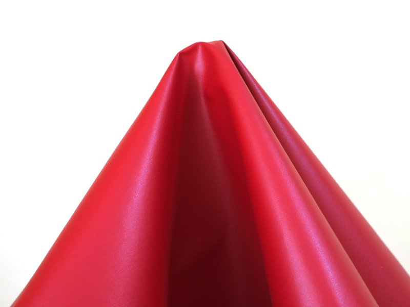 画像4: 合皮レザー生地【薄手 赤 ツヤなし】 (4)
