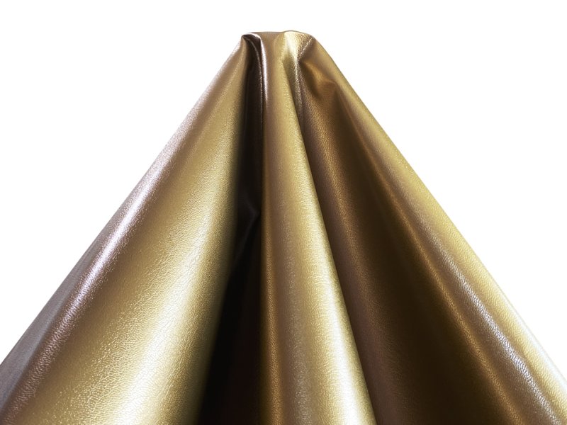 画像4: 合皮レザー生地【薄手 ゴールド ツヤあり】 (4)