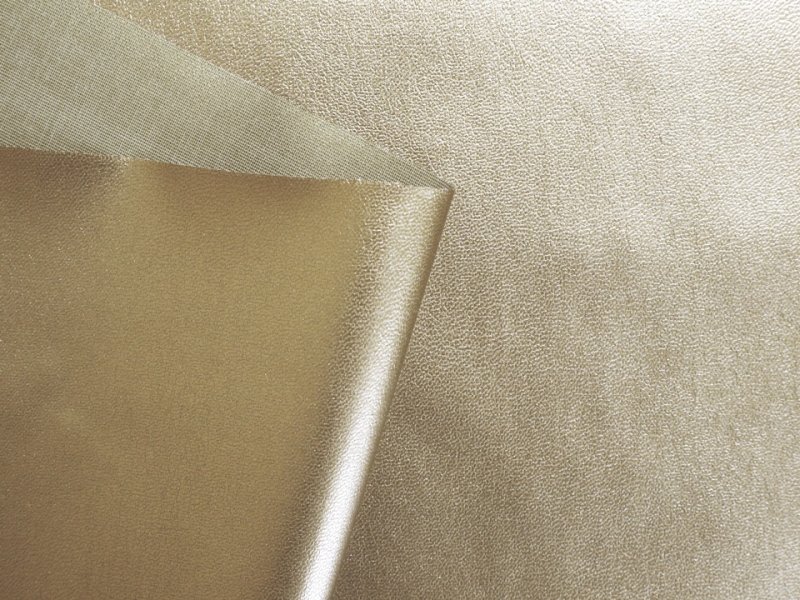 画像3: 【限定品】貼るレザー(シールタイプ) 合皮生地【薄手 薄ゴールド ツヤあり】 (3)