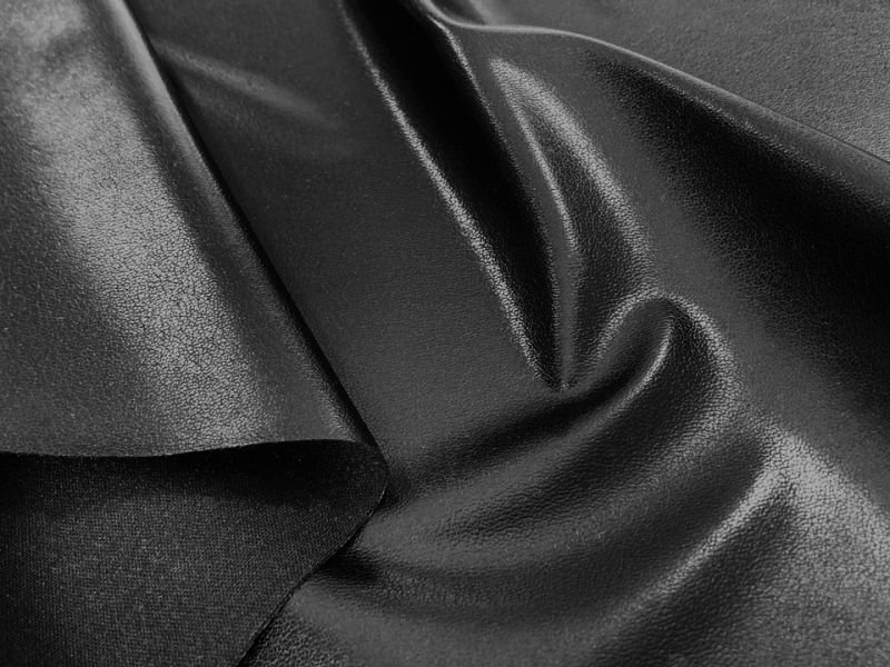 画像3: 【100×400cmカット生地】※難あり※合皮 ストレッチレザー生地【伸縮性大 衣料用 黒】 (3)