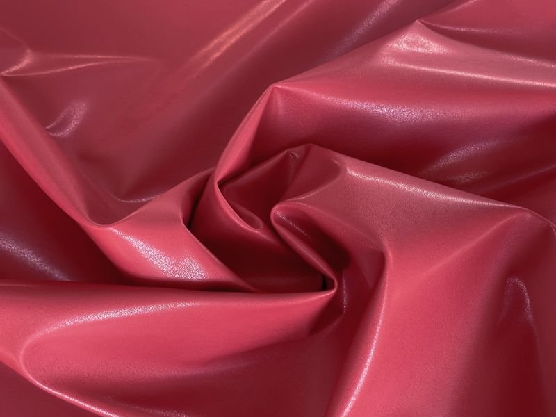 画像5: 合皮 ストレッチレザー生地【伸縮性大 衣料用 赤】 (5)