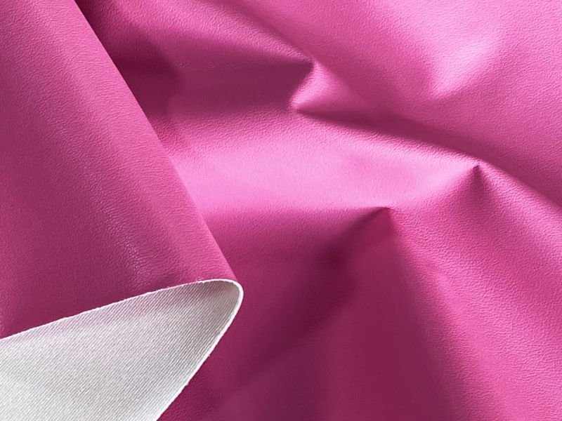 画像3: 合皮 ストレッチレザー生地【伸縮性大 衣料用 ローズピンク】 (3)
