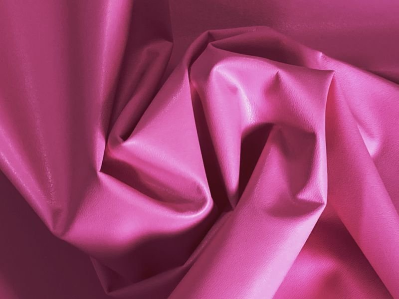 画像5: 合皮 ストレッチレザー生地【伸縮性大 衣料用 ローズピンク】 (5)