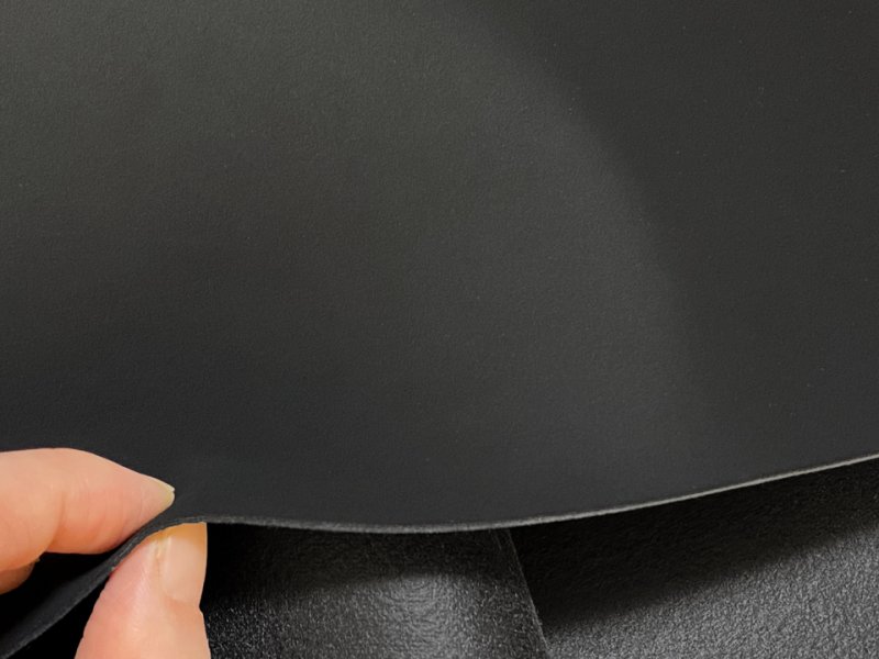 画像7: 帝人 コードレ 人工皮革【巾142 黒 ヌバック調 マット 5M】(アウトレット) (7)