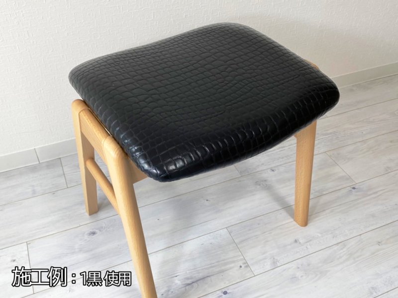 画像8: ワニ革 合皮レザー生地 難燃【大クロコダイル 黒 ツヤふつう】 (8)