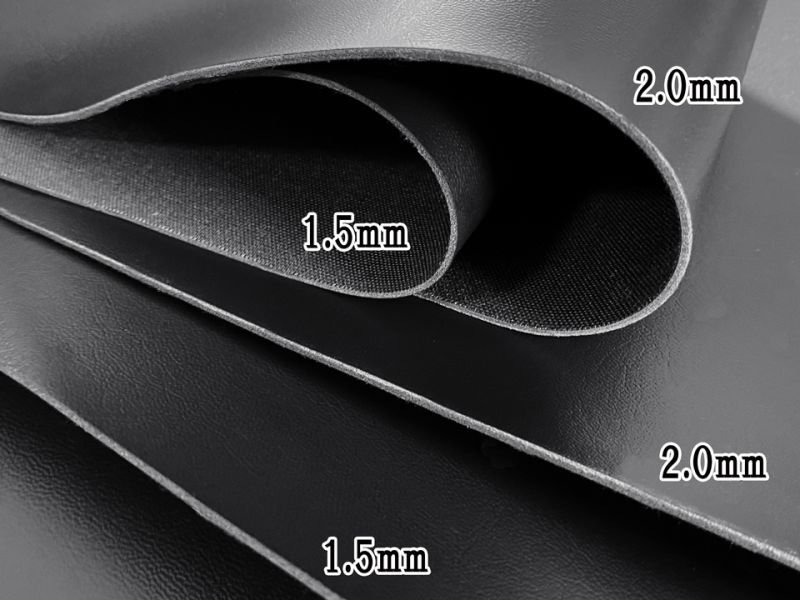 画像6: 厚手 合皮レザー生地【黒 1.5mm厚】 (6)