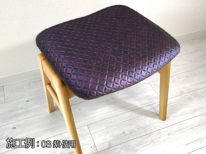 画像15: 合皮レザー生地 エンボス【光沢キルト調 ダイヤ柄 紫】 (15)