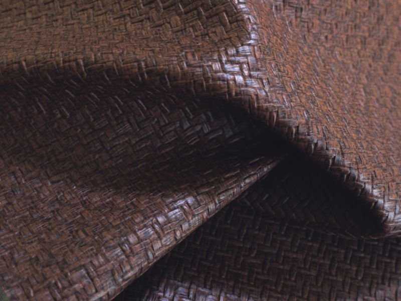 画像5: 合皮レザー生地 エンボス 難燃【ラタン ブラウン】 (5)