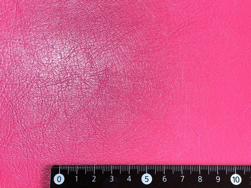 画像5: 合皮レザー生地 原色系 無地 難燃【ツヤあり ローズピンク】 (5)