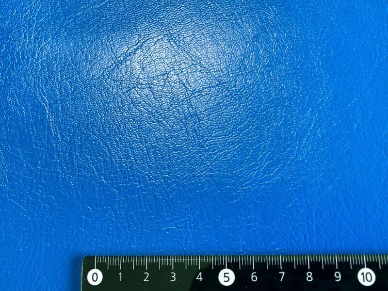 画像5: 合皮レザー生地 原色系 無地 難燃【ツヤあり 青】 (5)