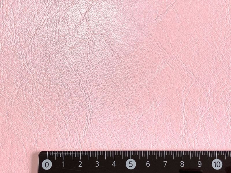 画像5: 合皮レザー生地 原色系 無地 難燃【ツヤあり 薄ピンク】 (5)