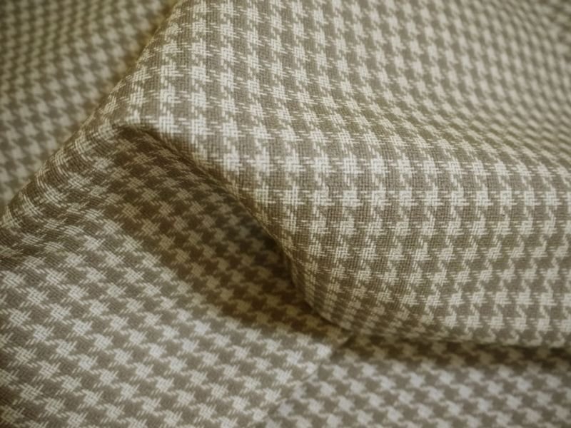 画像5: 合皮レザー生地 ファブリック調 難燃【チェック柄 ブラウン】 (5)