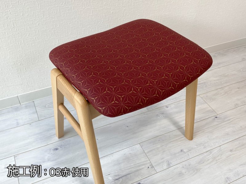 画像10: 合皮レザー生地 ファブリック調 和柄 難燃【麻葉繋 赤】 (10)