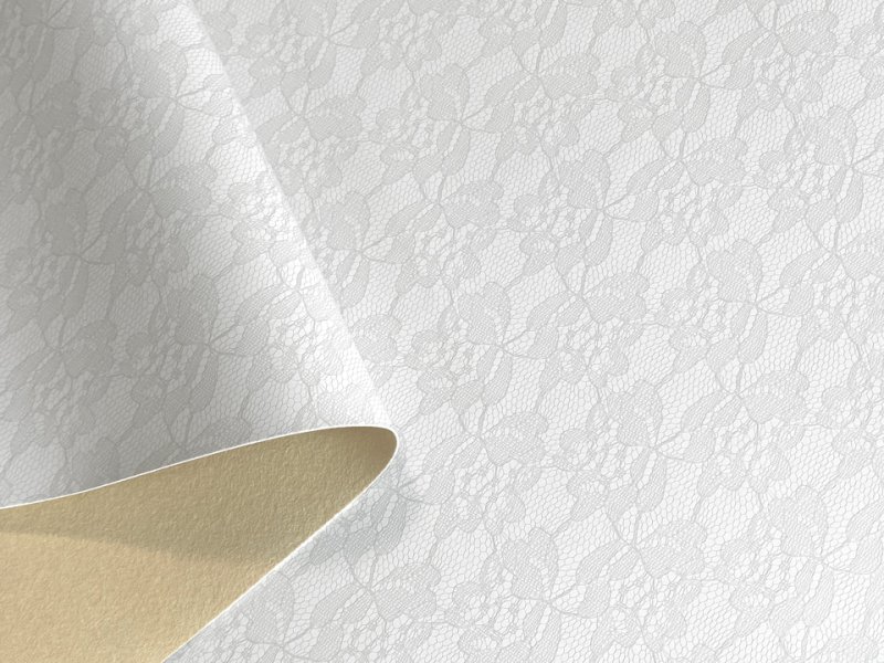 画像4: レース柄 合皮レザー生地【花柄レース模様 白】 (4)