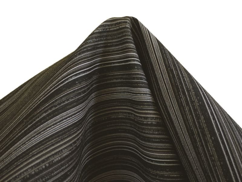 画像4: 合皮レザー生地 ファブリック調 難燃【ストライプ柄 ブラック】 (4)