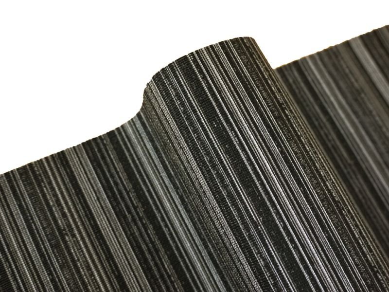 画像5: 合皮レザー生地 ファブリック調 難燃【ストライプ柄 ブラック】 (5)