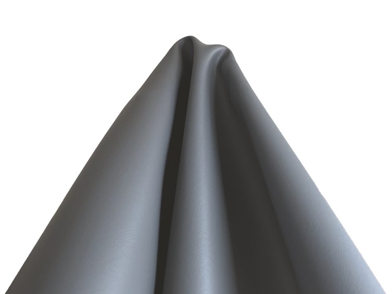 画像4: [巾122] 合皮レザー生地 難燃 耐光 無地【マット調ツヤなし グレー】 (4)