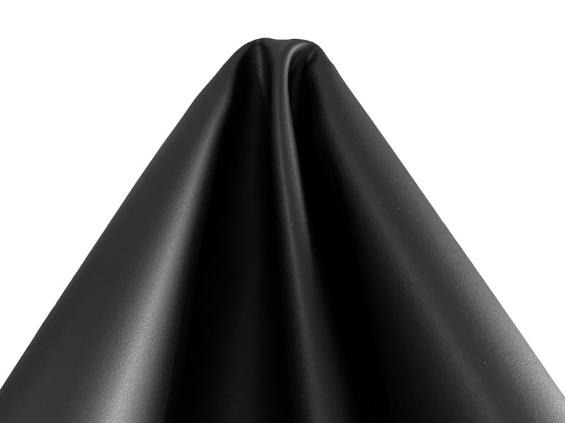 画像4: [巾122] 合皮レザー生地 難燃 耐光 無地【マット調ツヤなし 黒】 (4)