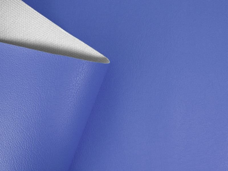 画像5: 合皮レザー生地【難燃 青（サルビアブルー）】 (5)