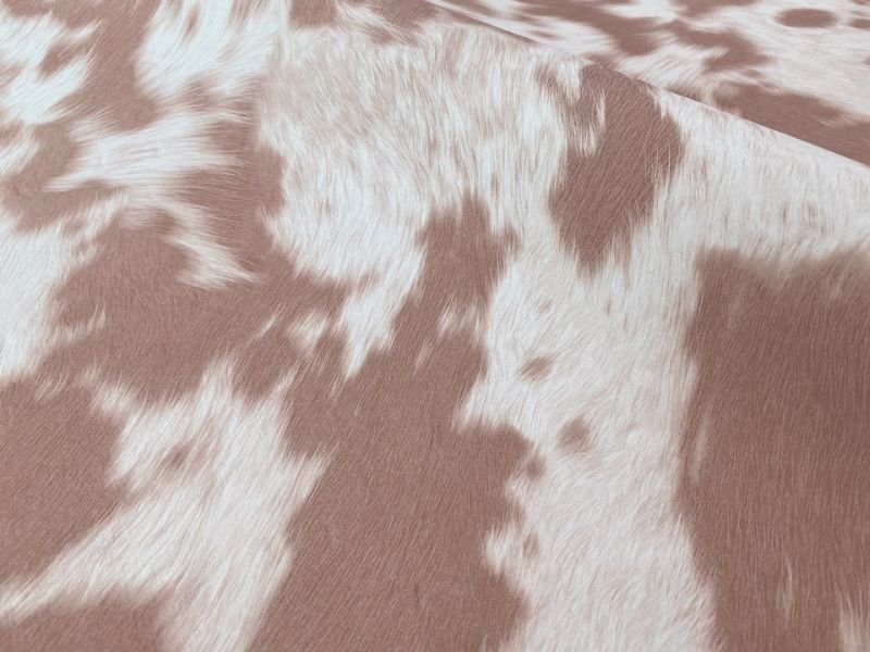 画像2: 合皮レザー生地【毛皮調 ブラウン】 (2)