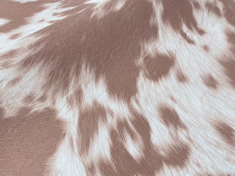 画像3: 合皮レザー生地【毛皮調 ブラウン】 (3)