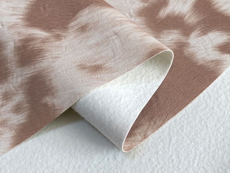 画像4: 合皮レザー生地【毛皮調 ブラウン】 (4)