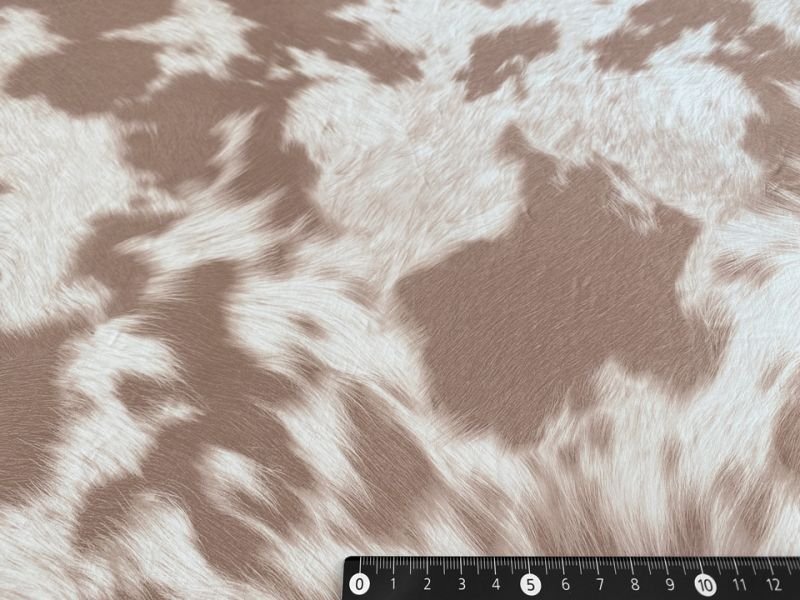 画像6: 合皮レザー生地【毛皮調 ブラウン】 (6)